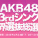 【AKB48総選挙2018】選抜メンバー予想！荻野由佳1位で新時代突入か